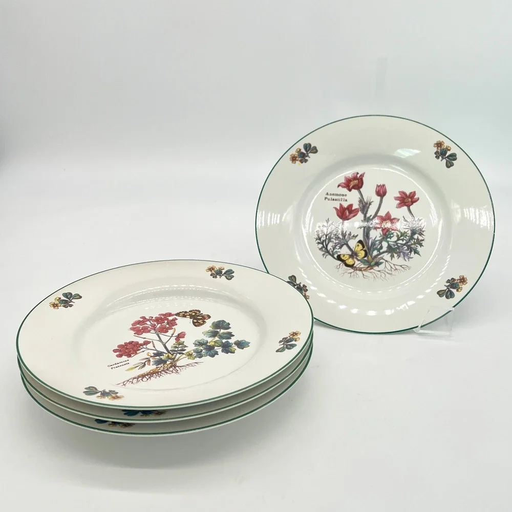 Royal Cuthbertson Florabunda Floral Salad Plates 4-Piece 8'' Discontinued